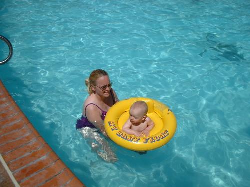 Mommy and Atticus in the pool.jpg 29.6K